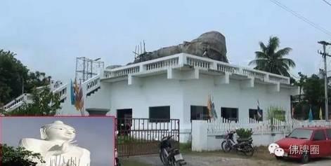 春武里佛教协会冥想中心大佛被雷劈损毁