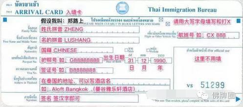 泰国的入境卡该如何填写-图片2