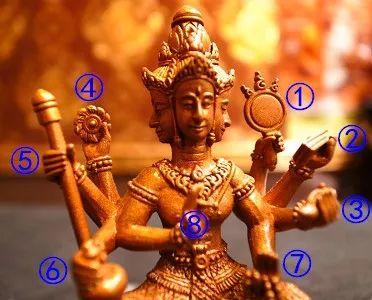 四面神手上的八大法器!【泰国佛牌】 四面神手上的八大法器!-图片3