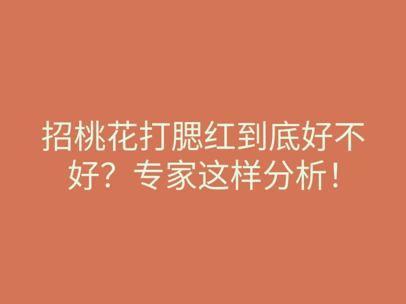 招桃花打腮红到底好不好?专家这样分析!