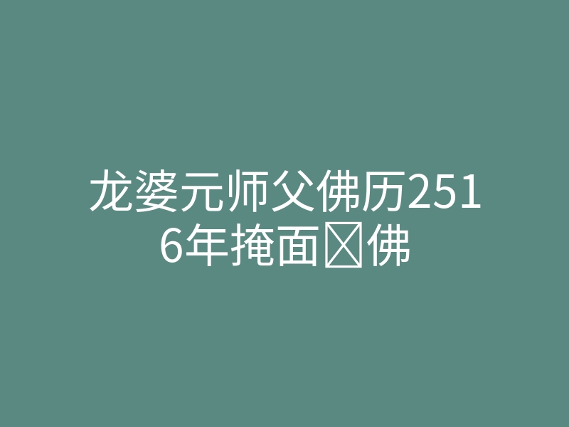 龙婆元师父佛历2516年掩面佛