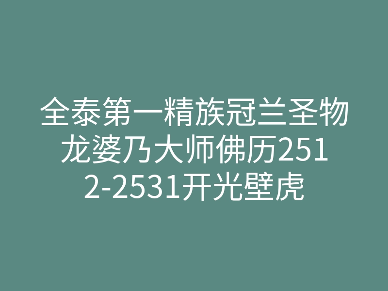 全泰第一精族冠兰圣物龙婆乃大师佛历2512-2531开光壁虎