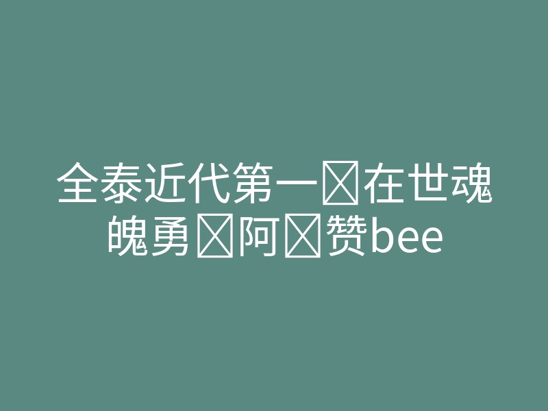 全泰近代第一在世魂魄勇阿赞bee