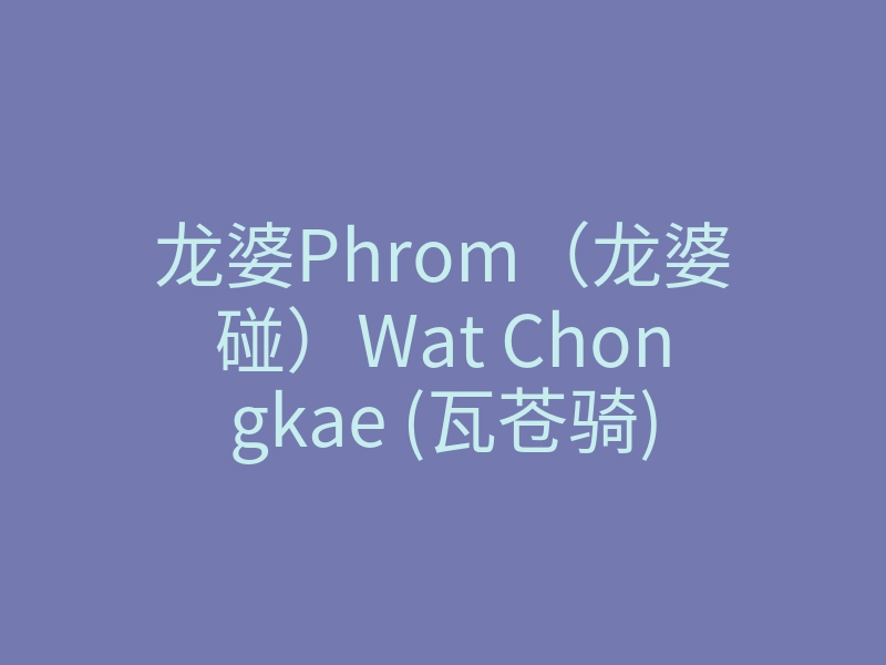 龙婆Phrom(龙婆碰)Wat Chongkae (瓦苍骑)庙在2522到2530年自身法照佛牌