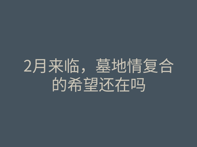 2月来临，墓地情复合的希望还在吗